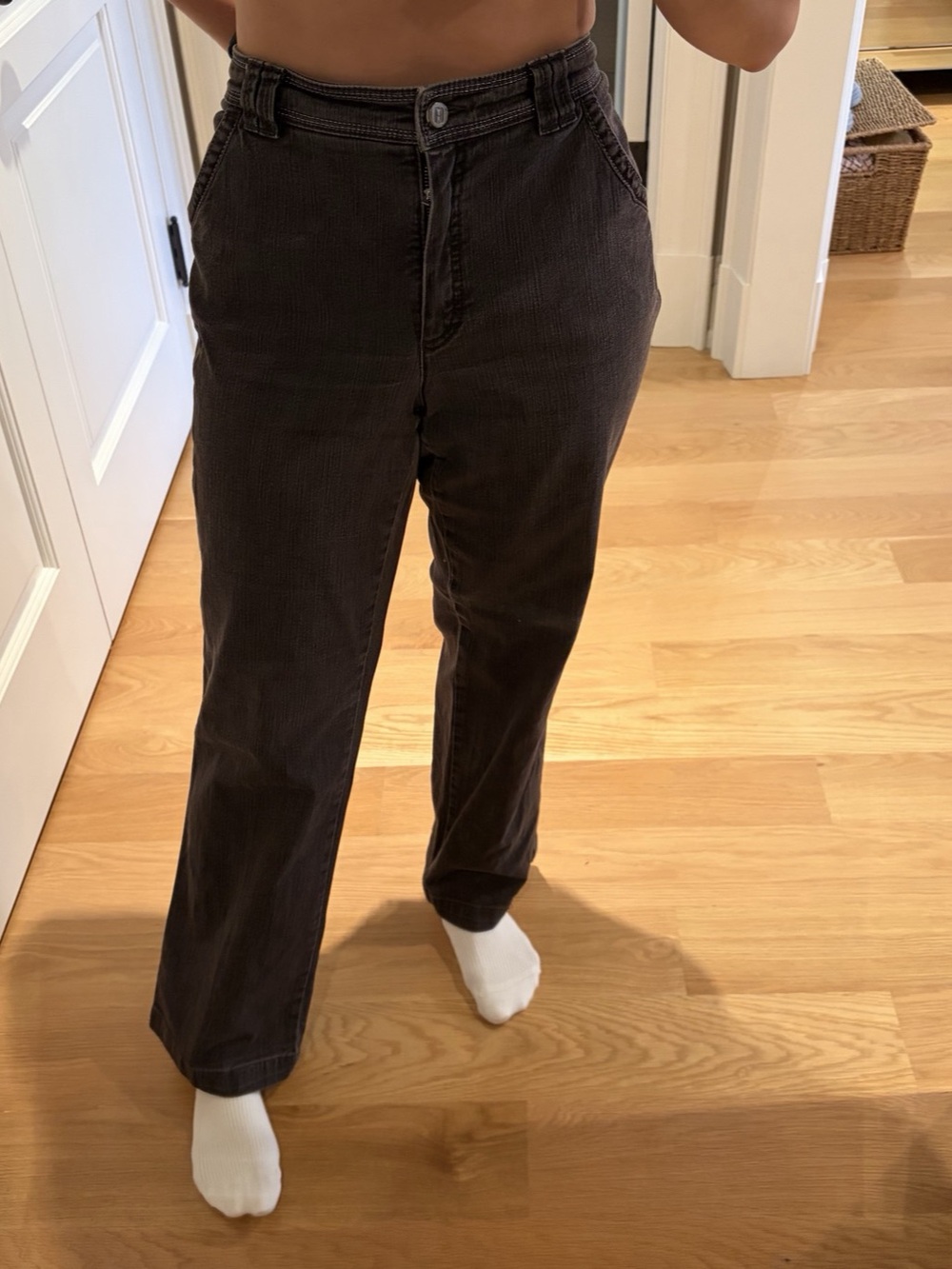 Laurel Straight Leg Jeans Brown / Gray